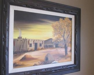 Southwest Pueblo-Themed Framed Art