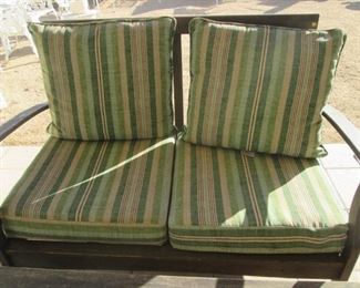 Yard Furniture Group: Settee, 2-Chairs & Table with Cushions