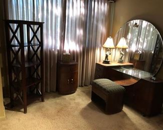 Book Shelf, Art Deco Side Table, Art Deco Vanity & Bench