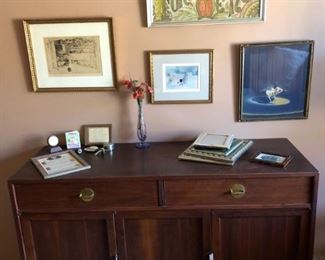 Mid Century Modern Credenza, Art