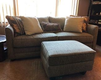 Love Seat Sofa Bed / Sleeper & Ottoman