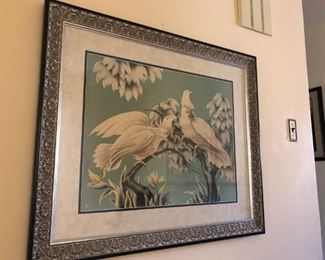 Mid Century Modern Turner Cockatoo Birds Framed