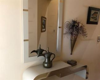 Floating Entry Shelf & Mirror