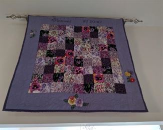 $25  Floral quilt hanging
