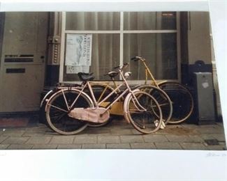 tbs signed original bicycle photograph