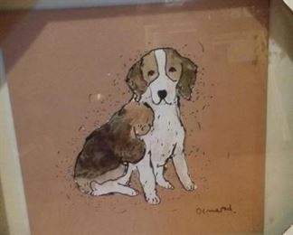 tbs beagle lithograph