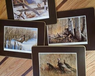 tbs vintage gamebirds corkbacked table mats by Cloverleaf
