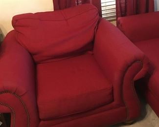 Red Chair w/Nailhead Trim
