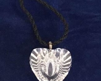 Waterford Crystal Pendant with Sterling Necklace https://ctbids.com/#!/description/share/262993