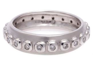 Diamond, 18k White Gold Eternity Ring