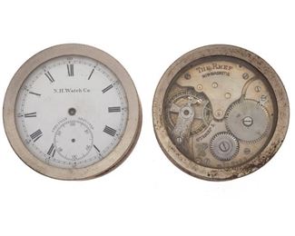 Two American Waltham Desk Clocks
