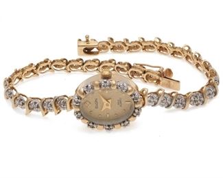 Elgin Diamond, 14k Ladies Wristwatch