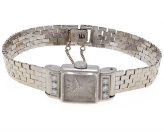 Ladies Patek Philippe Diamond, Platinum, 14k Wristwatch