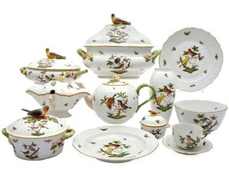 Herend Rothschild Bird Porcelain Table Service