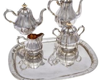 Russian Silver Tea Set