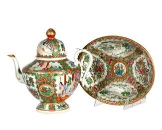 Chinese Export Rose Medallion Porcelain Items