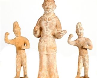 Three Terra Cotta Figures, Tang dynasty