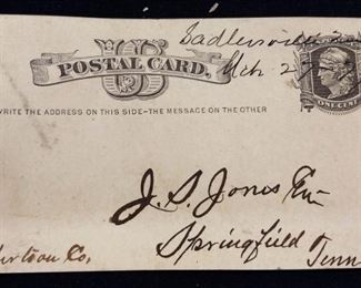 RARE 1875 PC2 US Postal Card (One of the first Postal Cards Issued by President Grant)