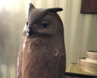 Royal Copenhagen Danish Ceramic Owl--also Seal Pair, Cow, and Bird