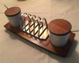 Mid-Century Modern Condiment Server and Napkin Holder? Japanese?