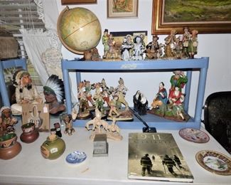 Various figurines, etc.