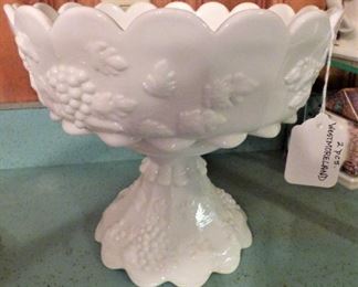 Westmoreland "Paneled Grape" 2 piece compote