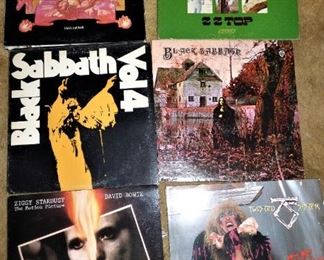 Another Sample of Vintage Vinyl LP Albums : Black Sabbath, Z.Z. Top, David Bowie, Twisted Sister