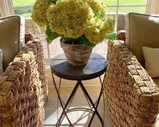 Faux hydrangea planter....and lots more beautiful home decor!
