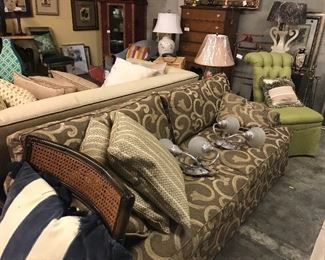 Great sofa and sconces