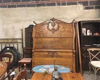 Antique oak bed