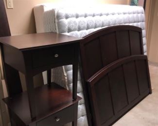 Queen mattress and box spring by Sterns & Foster Hotel Collection.  Bed frame, nightstands and dresser by Baronet. Sold as set. 