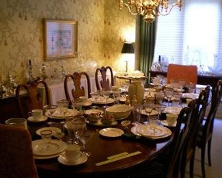 Beautiful china, crystal, serving pieces, etc