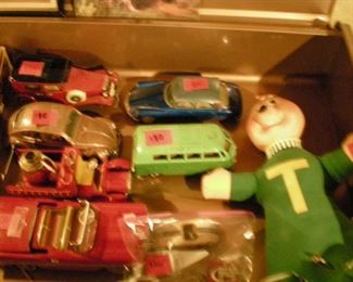 Vintage toys: Theodore chipmunk and metal cars
