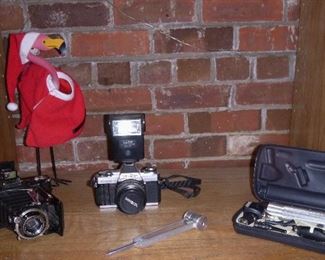 a couple of vintage cameras - the Minolta (plus some lens) is still available, other items in this pic have been sold