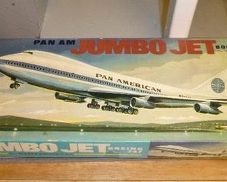vintage Boeing 747 Pan Am model plane - he was a Boeing engineer