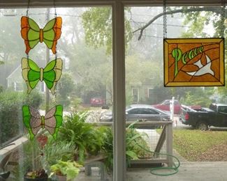 more great handmade stained glass items Note, the butterfly piece has been sold, but the PEACE item is still available