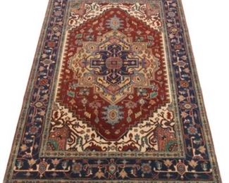  Hand Knotted Heriz Serapi Carpet 