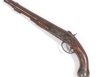 18th Century French Pistol converted from flint to percussion