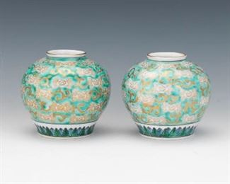 A Pair of Imari Vases