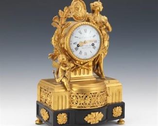 Antique Figural French Mantel Clock
