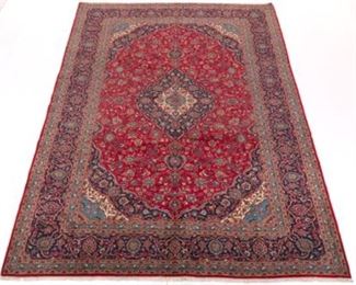 Antique Fine Hand Knotted Kashan Carpet 