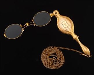 Antique Gold Lorgnette 