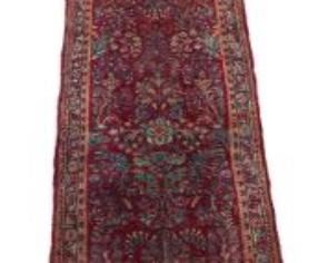 Antique Hand Knotted Sarouk Runner