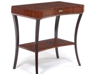 Art Deco Style High Luster Rectangular Side Table with Drawer by Jonathan Charles