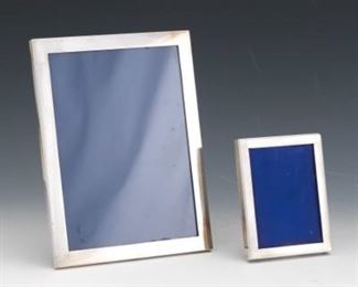 Cartier Sterling Silver Picture Frame and Another Small Sterling Silver Picture Frame 