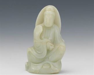 Carved Jade Figurine of Guanyin