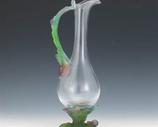 Daum Pate de Verre Pitcher