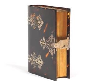 Elegant Gold and Silver Inlaid Tortoise Shell 