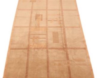 Fine Hand Knotted MidCentury Modern Style Tibetan Carpet 