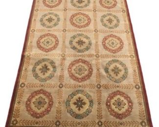 Fine New Zealand Wool Hand Knotted Savonerie Design Carpet 